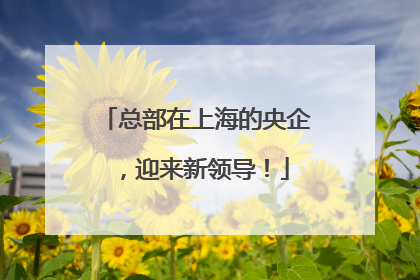 总部在上海的央企，迎来新领导！
