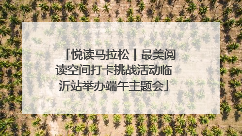 悦读马拉松｜最美阅读空间打卡挑战活动临沂站举办端午主题会