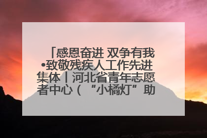 感恩奋进 双争有我•致敬残疾人工作先进集体丨河北省青年志愿者中心（“小橘灯”助残接力计划实施团队）：用温暖陪伴，守护特殊孩子成长
