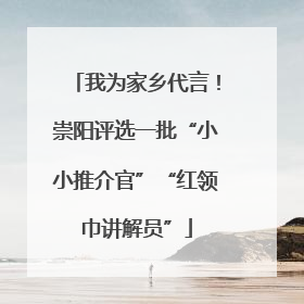 我为家乡代言！崇阳评选一批“小小推介官”“红领巾讲解员”