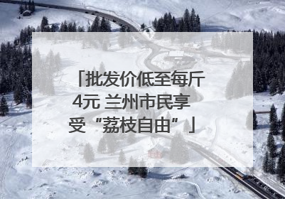 批发价低至每斤4元 兰州市民享受“荔枝自由”