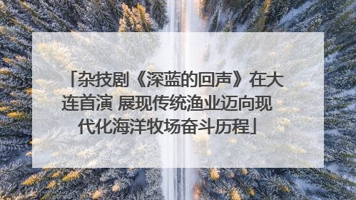 杂技剧《深蓝的回声》在大连首演 展现传统渔业迈向现代化海洋牧场奋斗历程