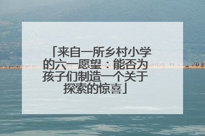 来自一所乡村小学的六一愿望：能否为孩子们制造一个关于探索的惊喜