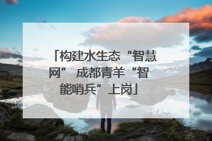 构建水生态“智慧网” 成都青羊“智能哨兵”上岗
