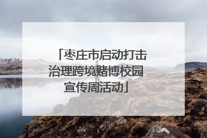 枣庄市启动打击治理跨境赌博校园宣传周活动