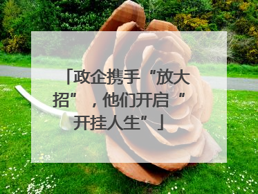 政企携手“放大招”，他们开启“开挂人生”