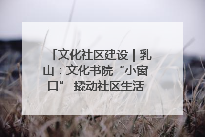 文化社区建设｜乳山：文化书院“小窗口” 撬动社区生活“大幸福”