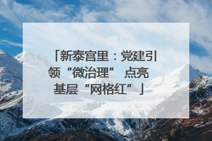新泰宫里：党建引领“微治理” 点亮基层“网格红”