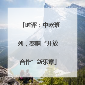 时评：中欧班列，奏响“开放合作”新乐章