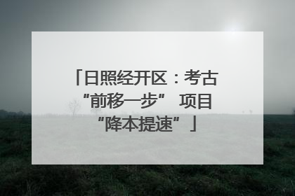 日照经开区：考古“前移一步” 项目“降本提速”