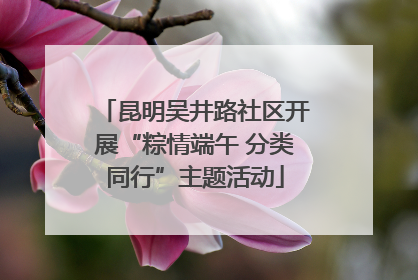 昆明吴井路社区开展“粽情端午 分类同行”主题活动