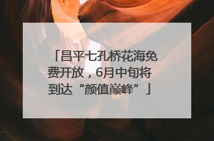 昌平七孔桥花海免费开放，6月中旬将到达“颜值巅峰”