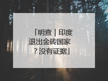 明查｜印度退出金砖国家？没有证据