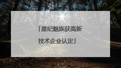 星纪魅族获高新技术企业认定