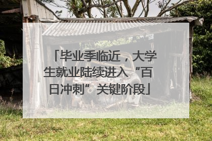 毕业季临近，大学生就业陆续进入“百日冲刺”关键阶段