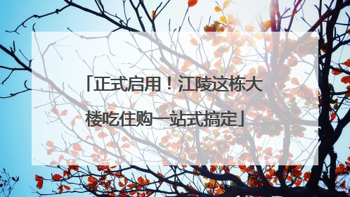 正式启用！江陵这栋大楼吃住购一站式搞定