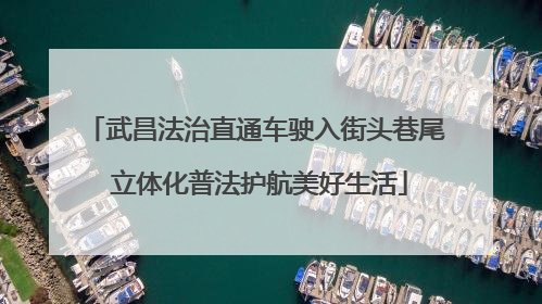 武昌法治直通车驶入街头巷尾 立体化普法护航美好生活