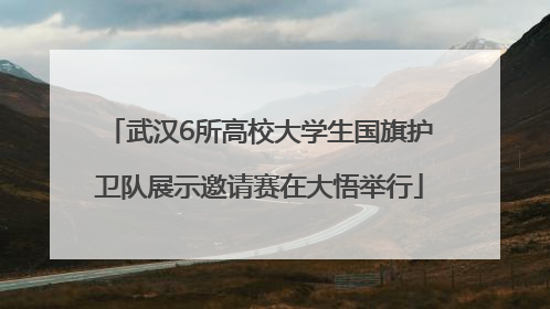 武汉6所高校大学生国旗护卫队展示邀请赛在大悟举行
