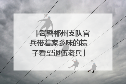 武警郴州支队官兵带着家乡味的粽子看望退伍老兵