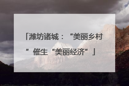 潍坊诸城：“美丽乡村”催生“美丽经济”