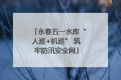 永春五一水库“人巡+机巡” 筑牢防汛安全网