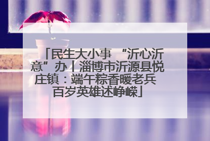 民生大小事 “沂心沂意”办丨淄博市沂源县悦庄镇：端午粽香暖老兵 百岁英雄述峥嵘