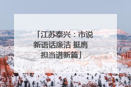 江苏泰兴：市说新语话廉洁 挺膺担当谱新篇