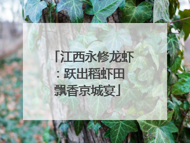 江西永修龙虾：跃出稻虾田 飘香京城宴