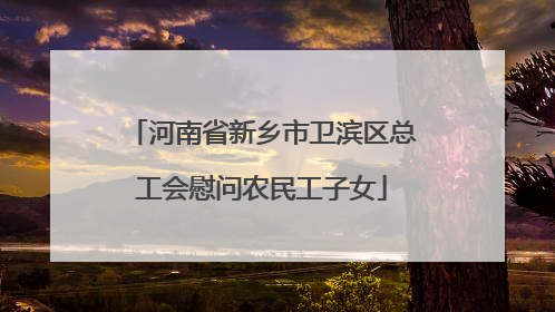河南省新乡市卫滨区总工会慰问农民工子女