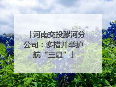 河南交投漯河分公司：多措并举护航“三夏”