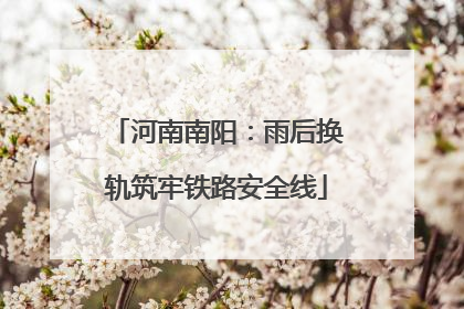 河南南阳：雨后换轨筑牢铁路安全线
