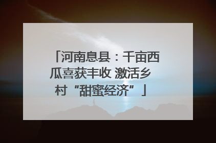 河南息县：千亩西瓜喜获丰收 激活乡村“甜蜜经济”