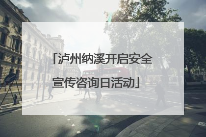 泸州纳溪开启安全宣传咨询日活动