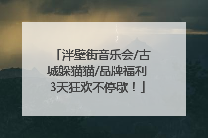 泮壁街音乐会/古城躲猫猫/品牌福利3天狂欢不停歇！