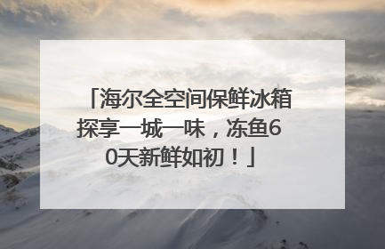 海尔全空间保鲜冰箱探享一城一味，冻鱼60天新鲜如初！