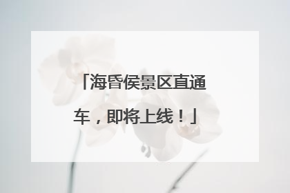 海昏侯景区直通车，即将上线！