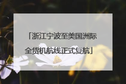 浙江宁波至美国洲际全货机航线正式复航
