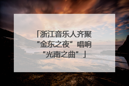 浙江音乐人齐聚“金东之夜”唱响“光南之曲”