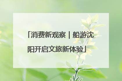 消费新观察｜船游沈阳开启文旅新体验