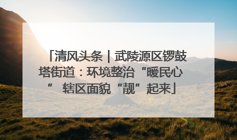 清风头条｜武陵源区锣鼓塔街道：环境整治“暖民心” 辖区面貌“靓”起来