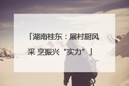 湖南桂东：展村厨风采 烹振兴“实力”
