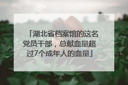 湖北省档案馆的这名党员干部，总献血量超过7个成年人的血量