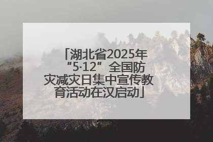 湖北省2025年“5·12”全国防灾减灾日集中宣传教育活动在汉启动