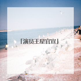 演员王星官宣