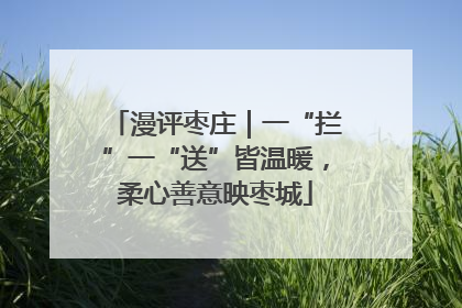 漫评枣庄｜一“拦”一“送”皆温暖，柔心善意映枣城