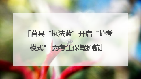 莒县“执法蓝”开启“护考模式” 为考生保驾护航