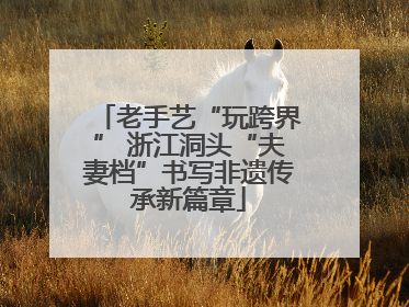 老手艺“玩跨界” 浙江洞头“夫妻档”书写非遗传承新篇章