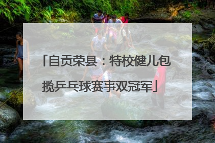 自贡荣县：特校健儿包揽乒乓球赛事双冠军