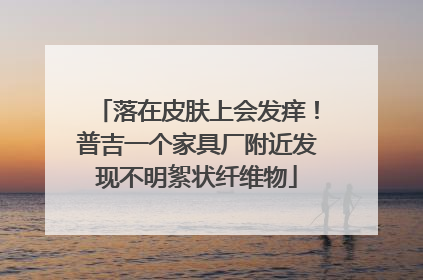 落在皮肤上会发痒！普吉一个家具厂附近发现不明絮状纤维物