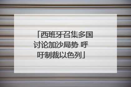 西班牙召集多国讨论加沙局势 呼吁制裁以色列